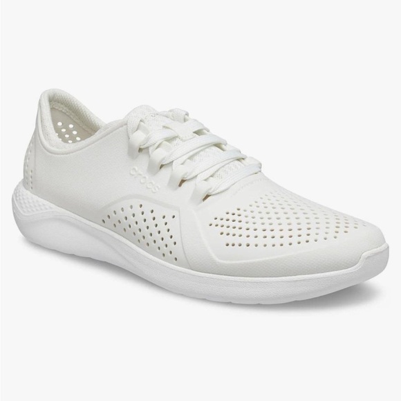 ✨Host pick✨CROCS White Perforated Casual Sneakers - Picture 2 of 8